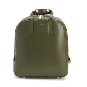 RADLEY LONDON Dark Olive Leather Dukes Place Medium Zip Around Backpack